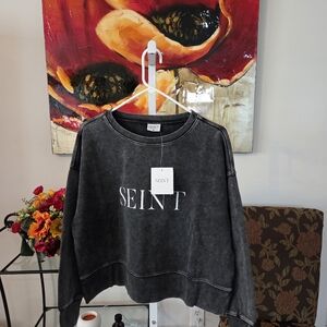 Seint Black Sweatshirt for Women